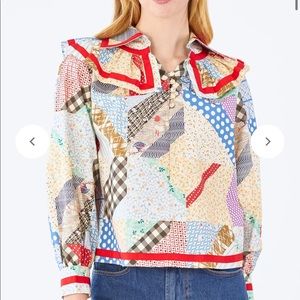 NWT Hunter Bell Patchwork Gibson Blouse- size Small